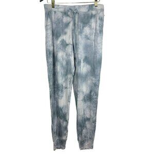 Rachel Zoe Tie Dye Soft French Terry Lined Jogger Pants Slate Blue Size Large‎